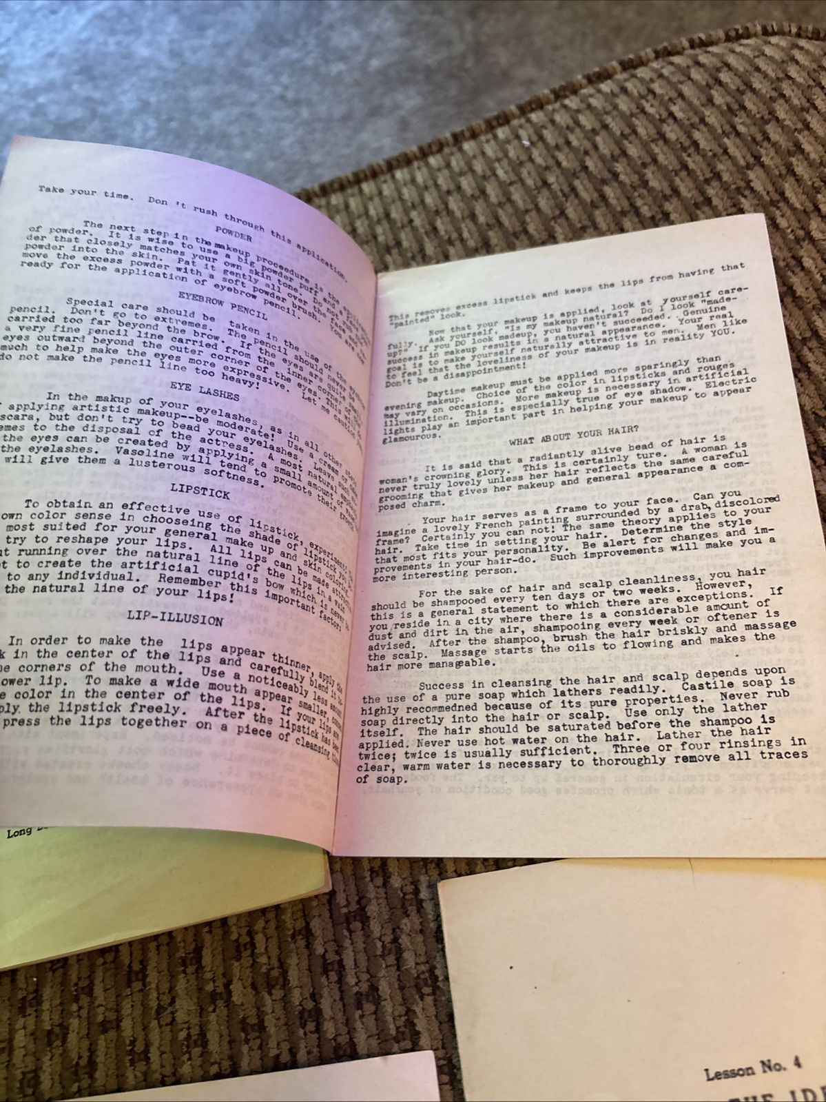 4 Pc 1940s “How To Get Your Ideal Man”booklets Hollywood Personality Institute