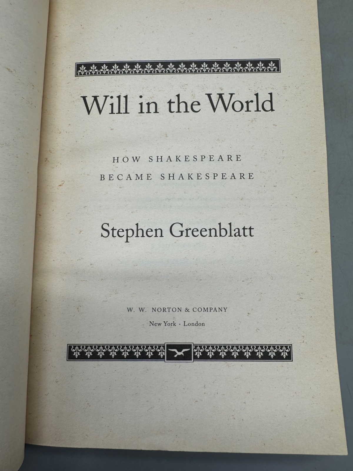 Will in the World Book Paperback 2004 English W.W. Norton & Co 430 pages READ