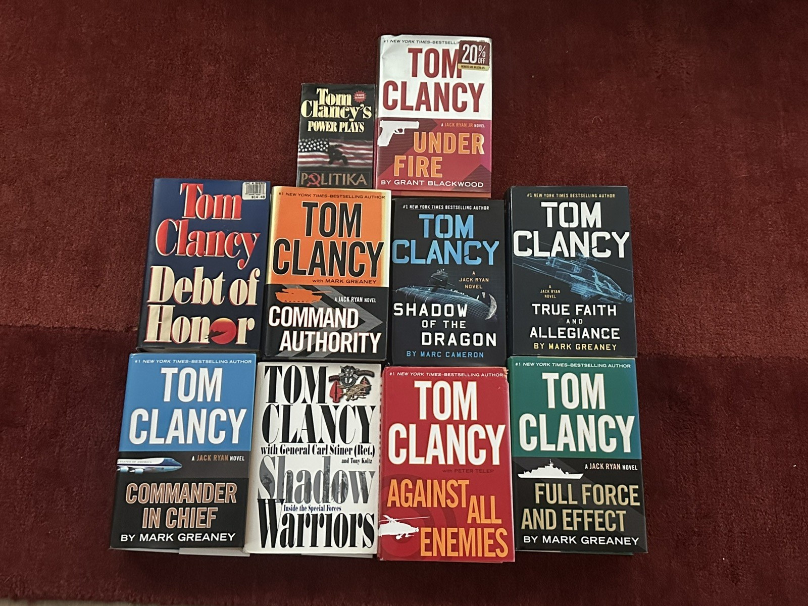 Tom Clancy Book Lot Mystery Thriller Mark Greaney
