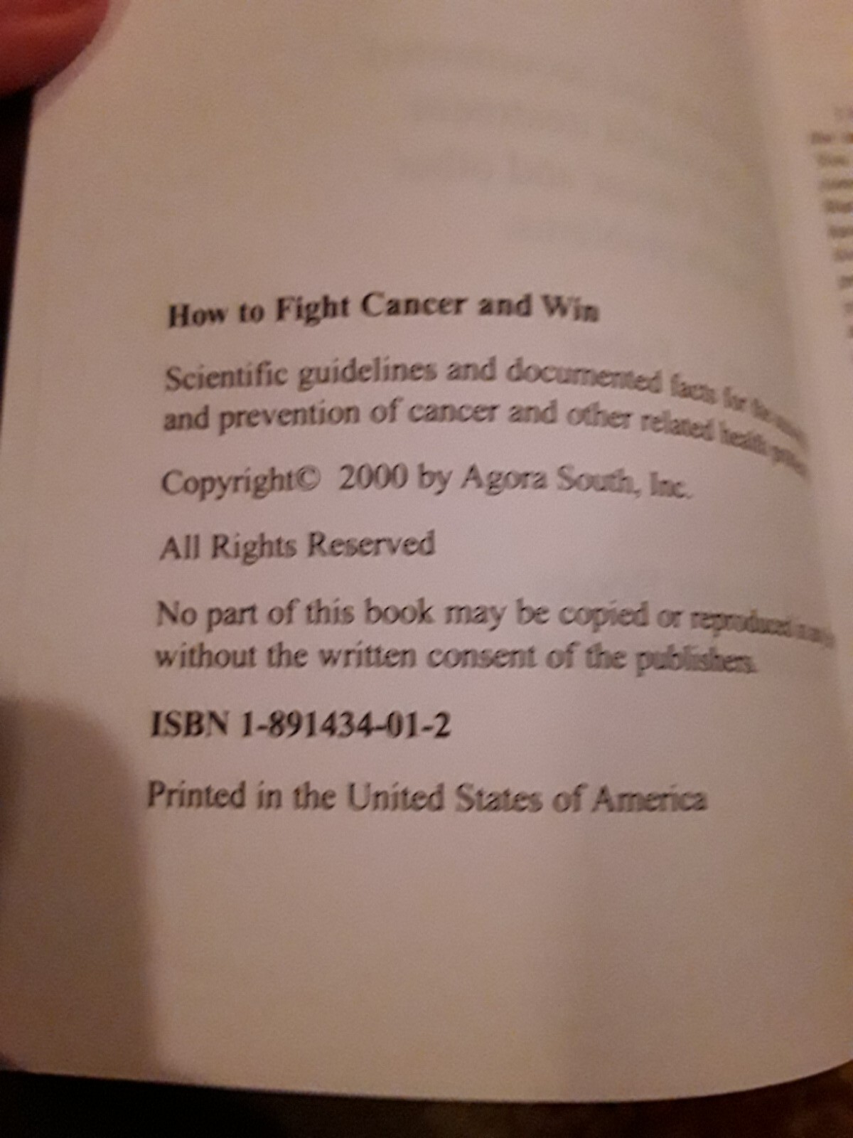 2000 How To Fight Prostate Cancer and Win book by William Fischer 234 pages