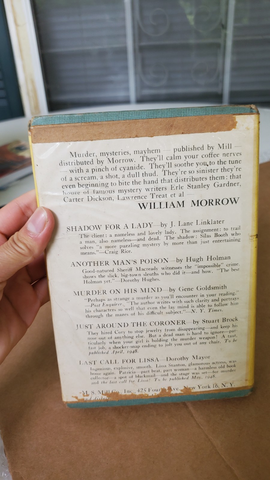 The Bishop’s Cap By J. Lane Linklater William & Morrow 1948 Hardcover