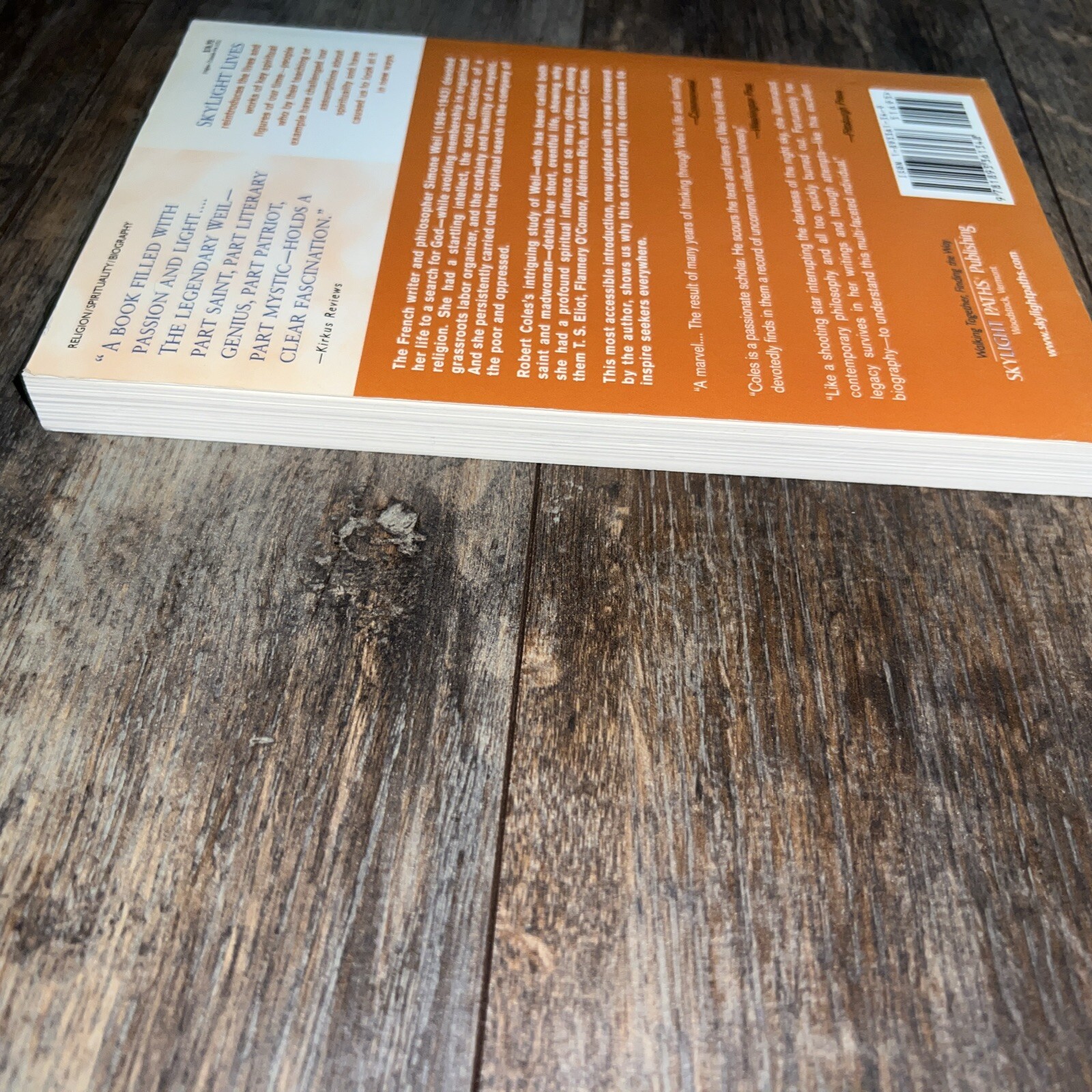 Simone Weil: A Modern Pilgrimage by Robert Coles, Paperback Copy Good Condition