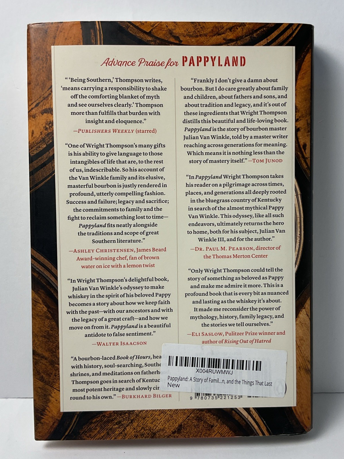 Pappyland: A Story of Family, Fine Bourbon, and the Things That Last NEW