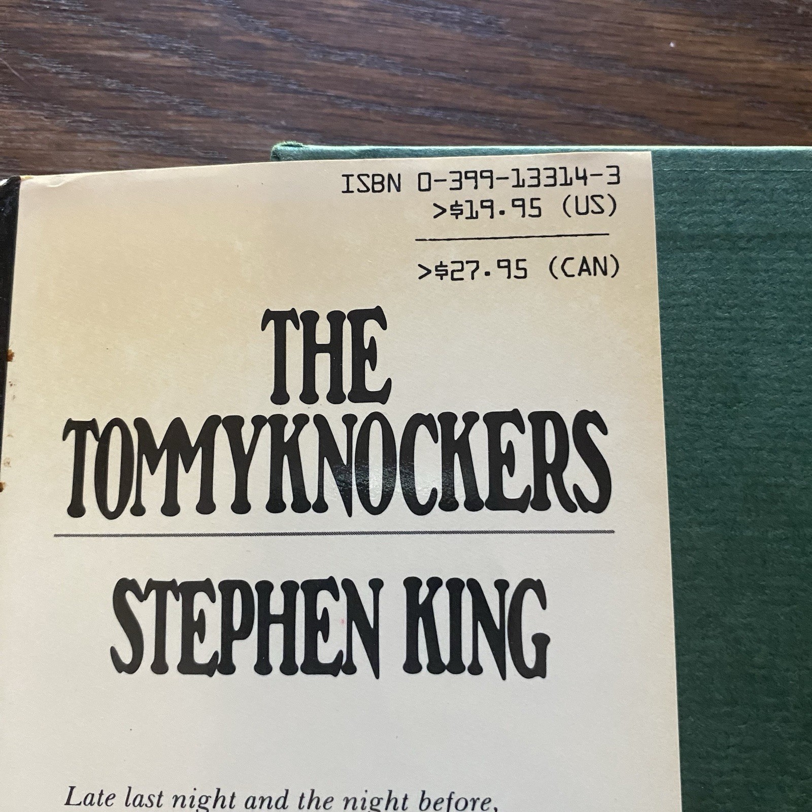 Stephen King The Tommyknockers 1987 Hardcover Dust Jacket