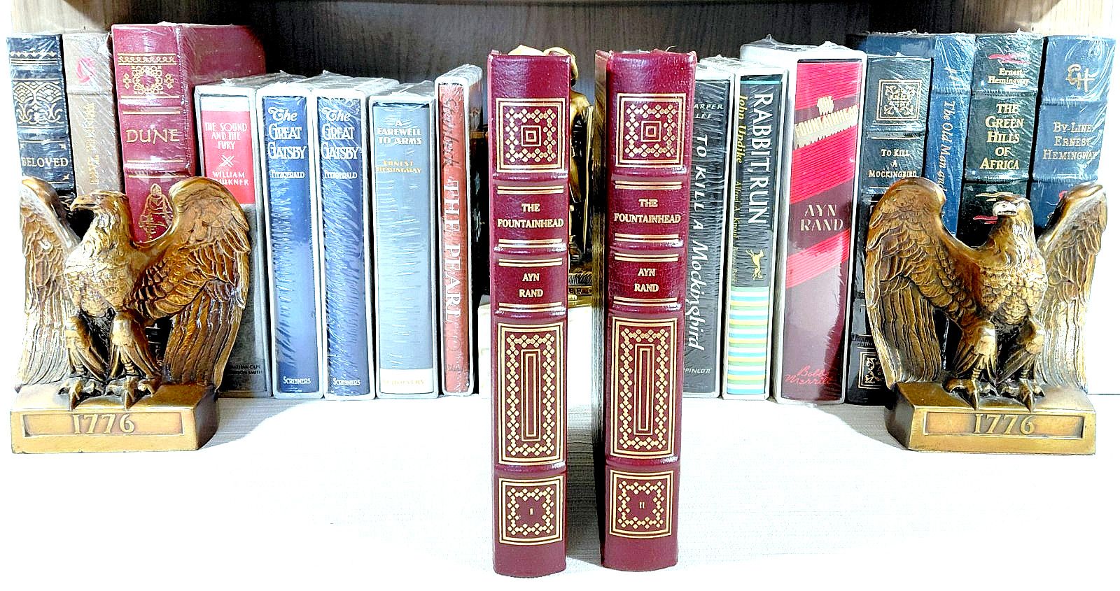 THE FOUNTAINHEAD BY AYN RAND IN TWO VOLUMES THE EASTON PRESS VG/LN