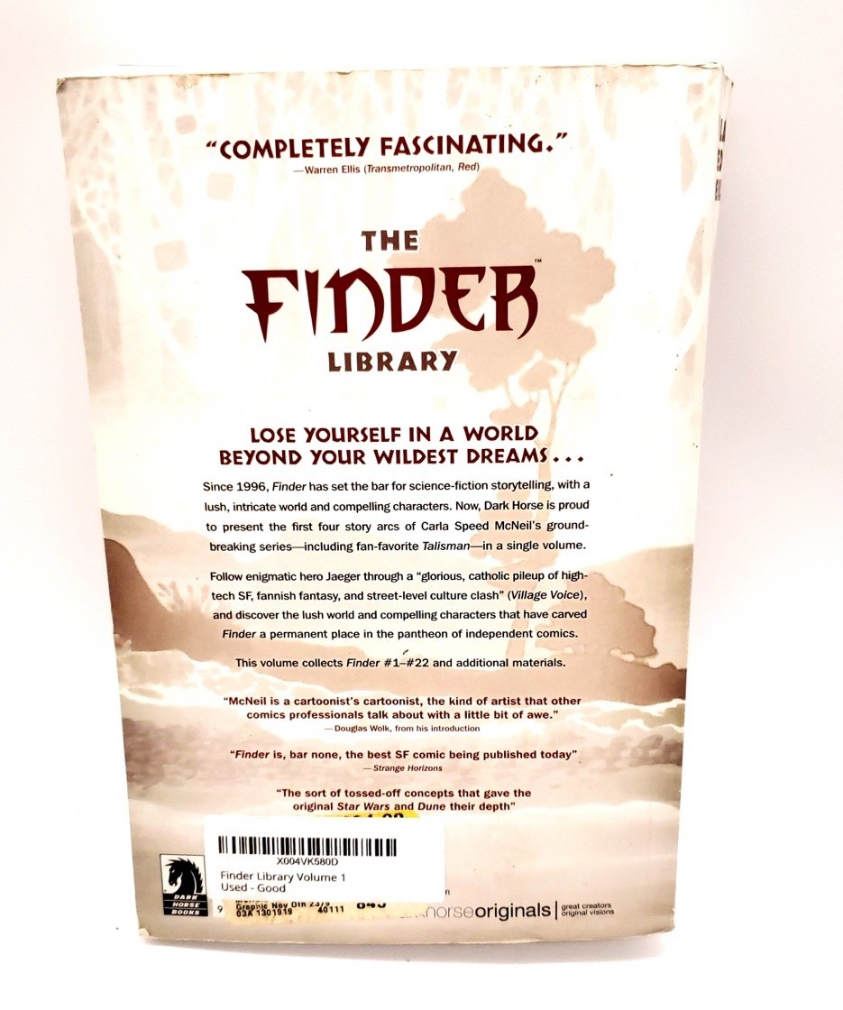 THE FINDER LIBRARY VOLUME 1 Carla Speed McNeil DARK HORSE Comic First Edition