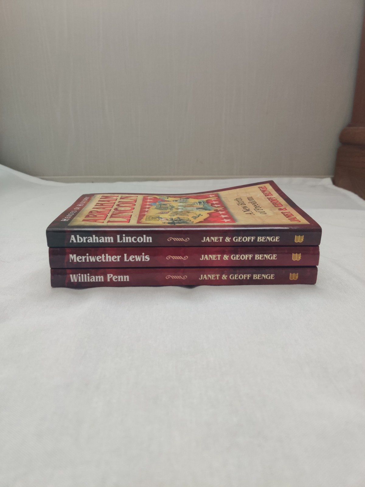 Heroes of History Book Set Abraham Lincoln, Meriwether Lewis, and William Penn