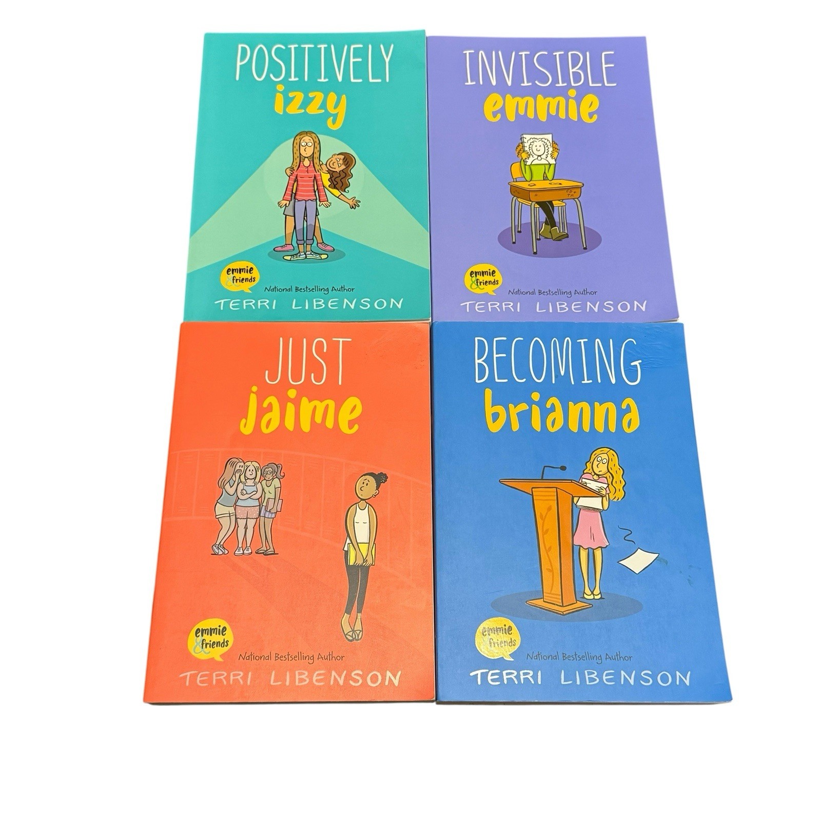 Terri Libenson Lot of 4 Paperback Emmie & Friends Girl’s Graphic Novels