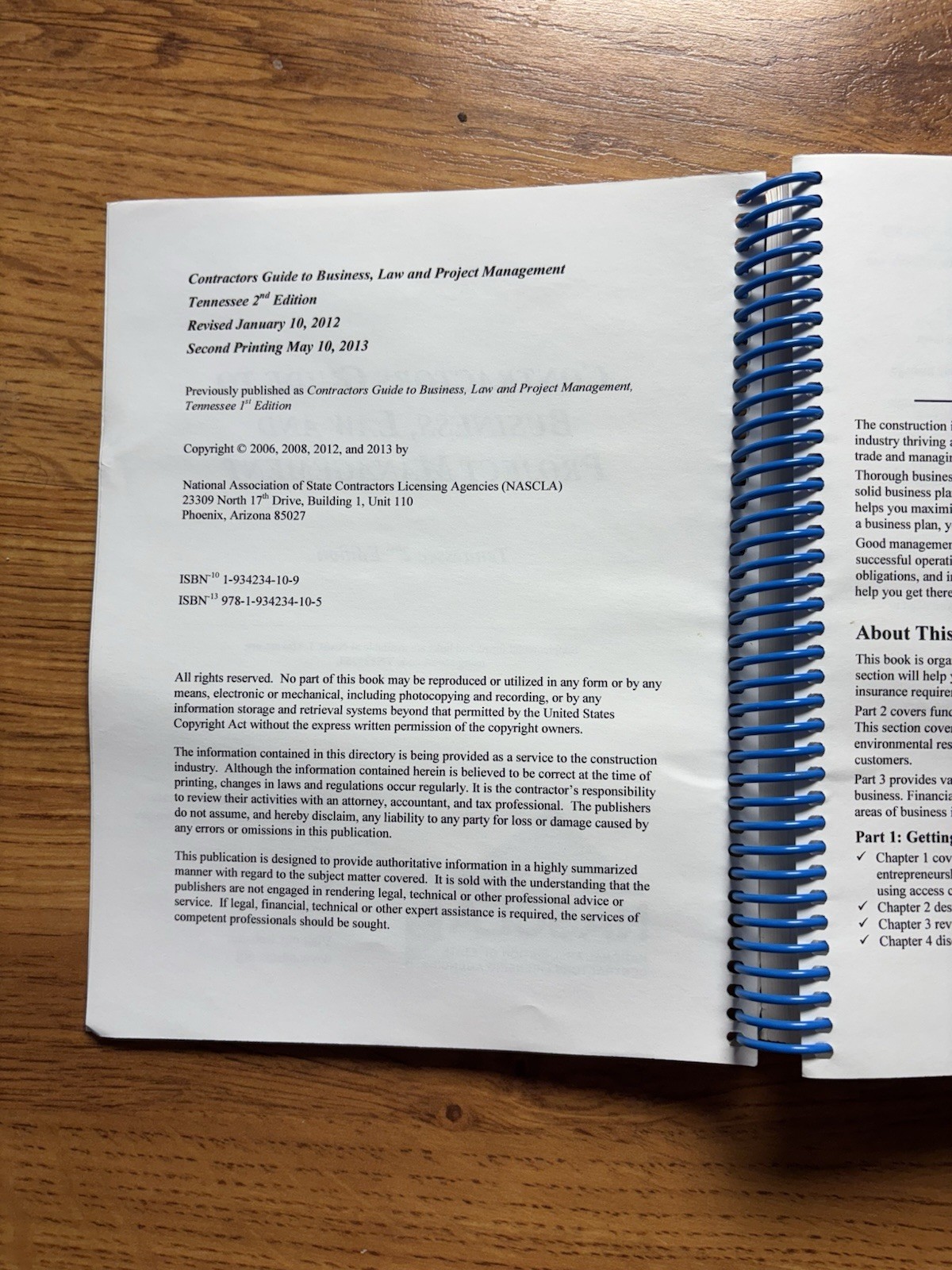 NASCLA Contractor’s Guide to Business, Law and Project Management, Tennessee…