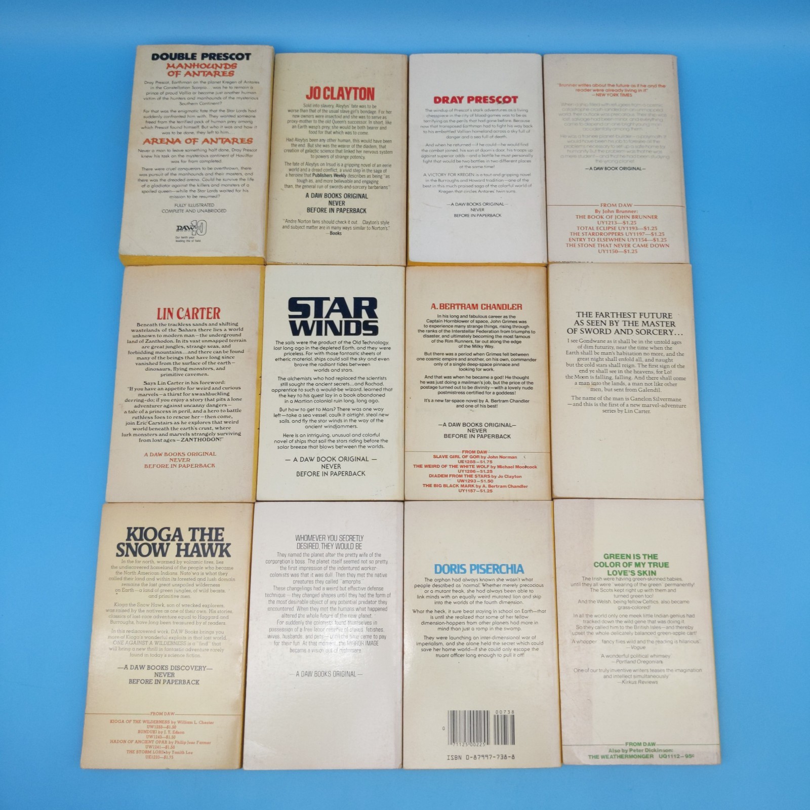 DAW Yellow Spine lot x35 vintage science fiction fantasy Carter Bradley Norton +