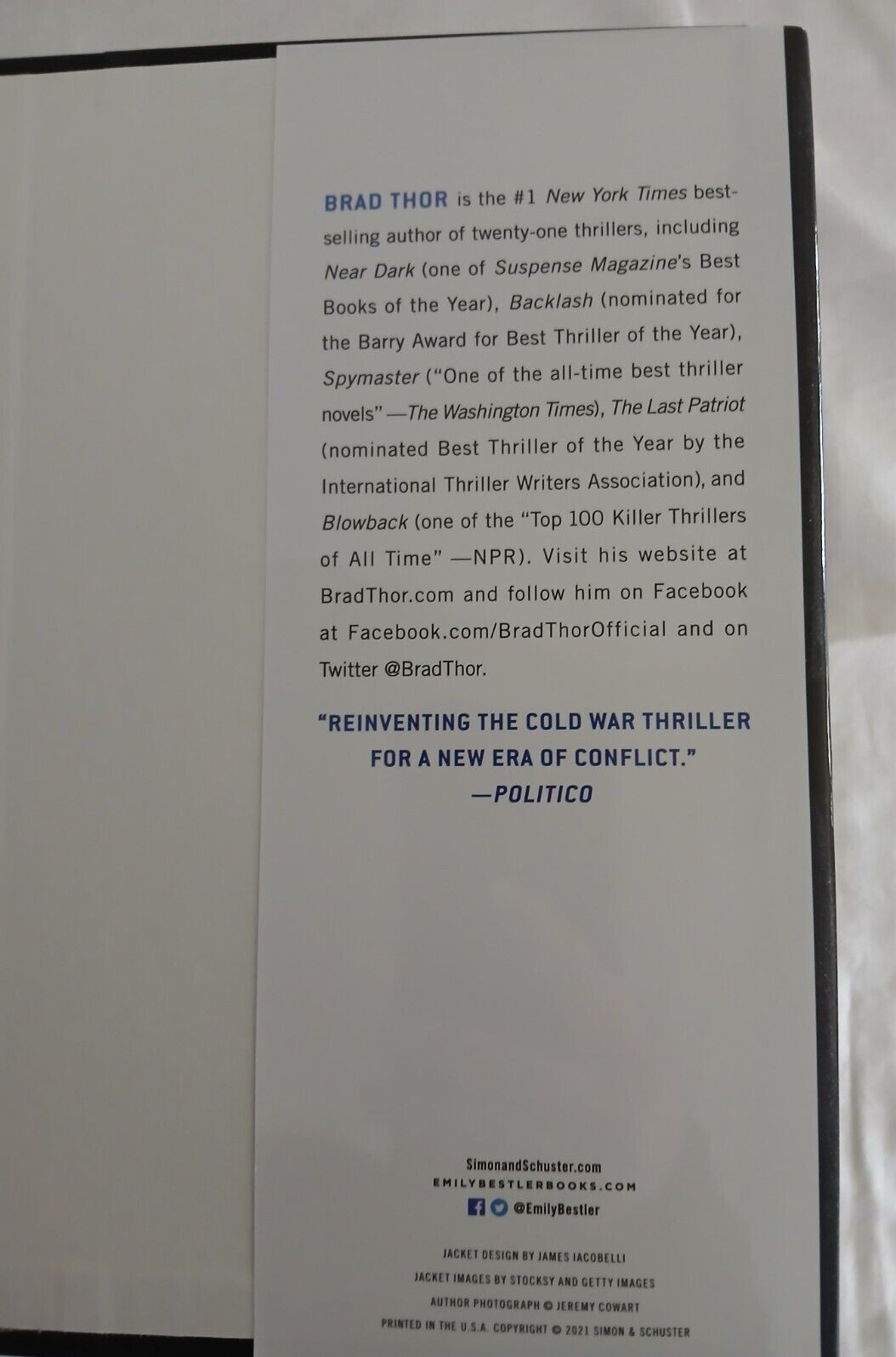 Black Ice A Thriller By Brad Thor Hardcover 325 Pages