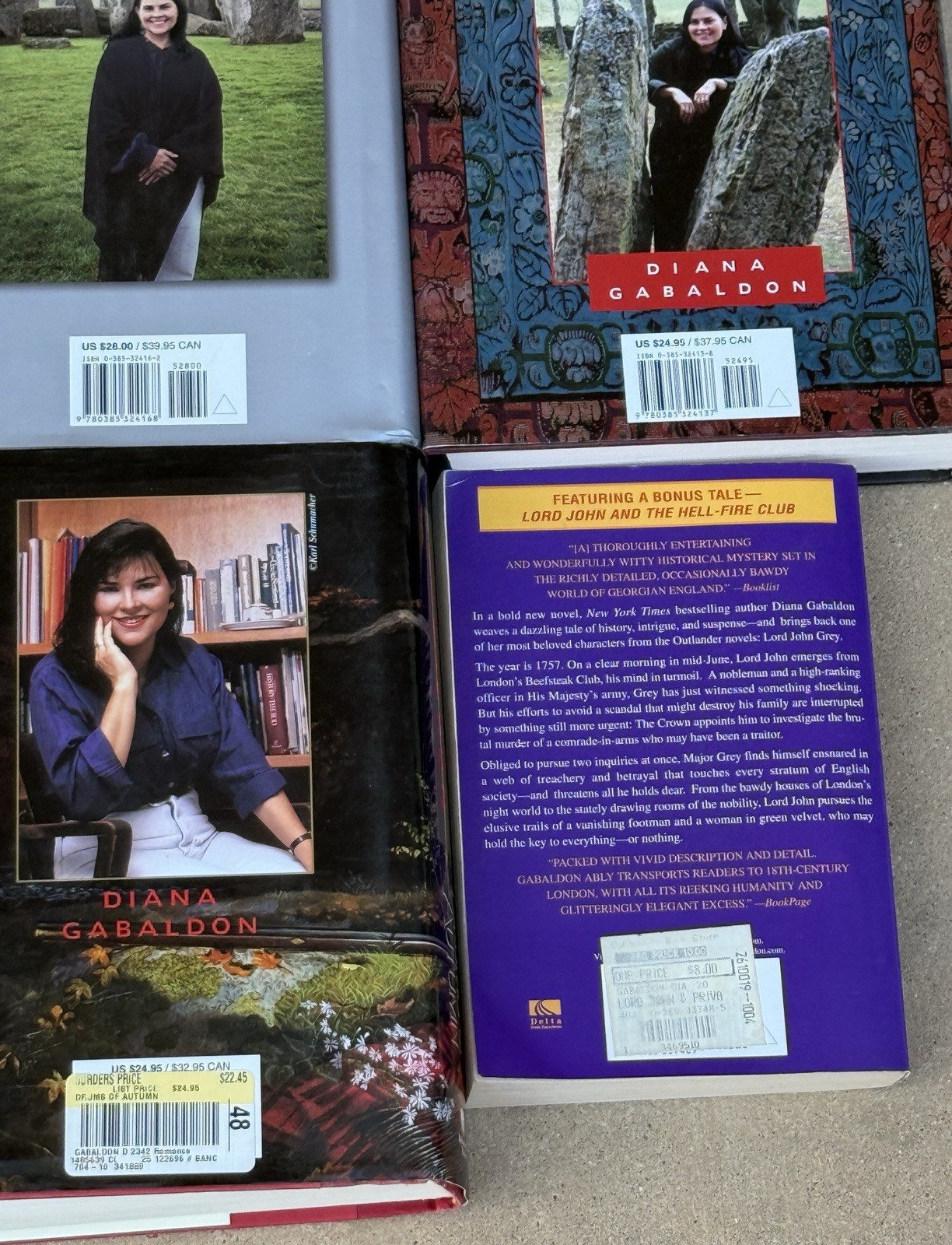 Diana Gabaldon Lot Of 6 Books 5 Hardcover & 1 Paperback – 2 Drums Of Autumn