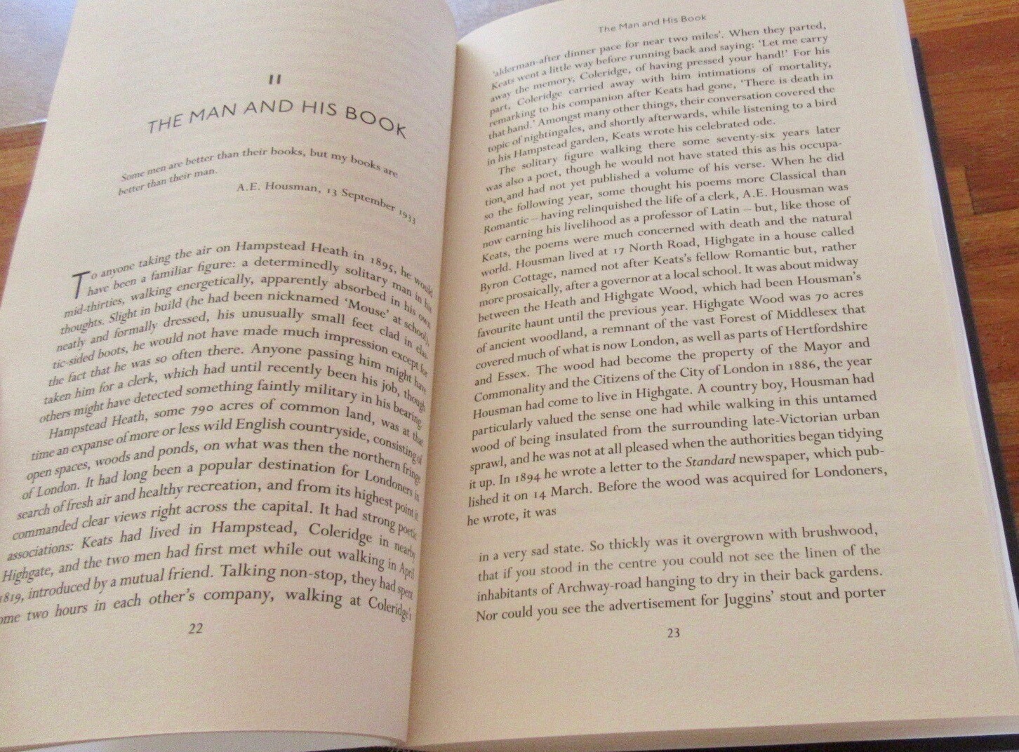 Housman Country: Into the Heart of England ~ Peter Parker. 1st HbDj HERE in MELB
