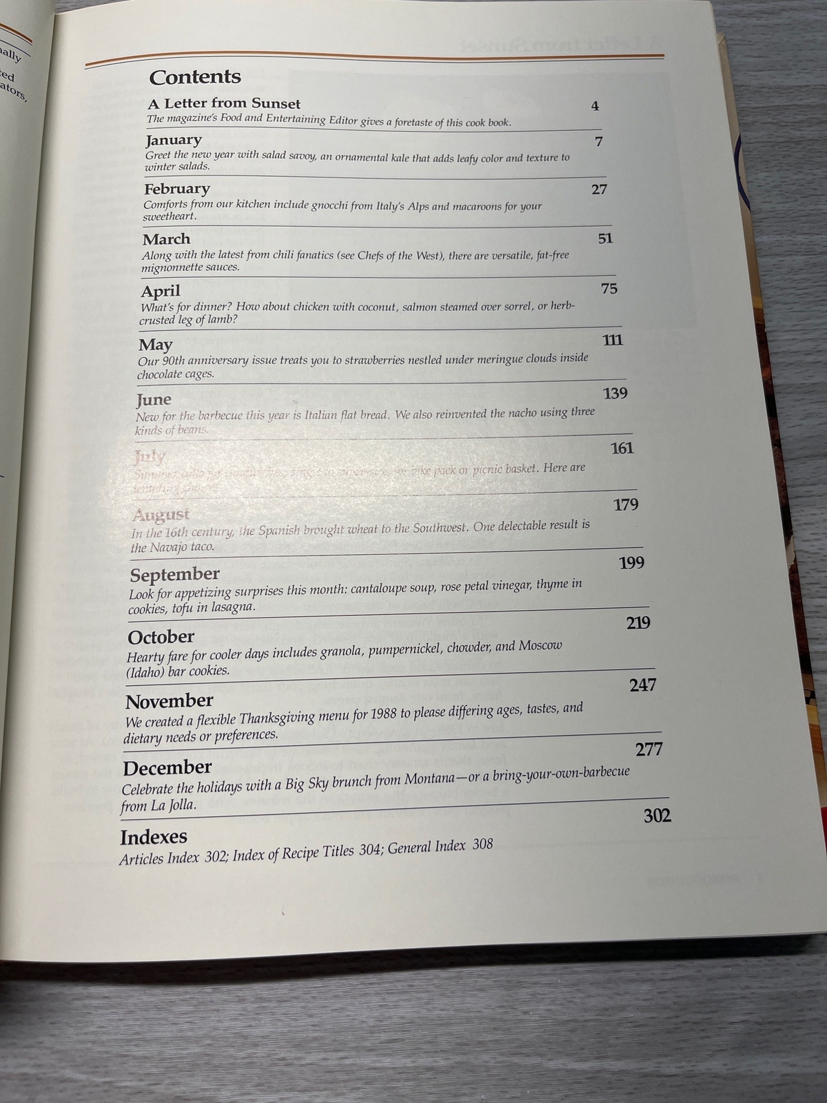 1989 Sunset Magazine Recipe Annual Cookbook All Recipes from 1988 Magazine