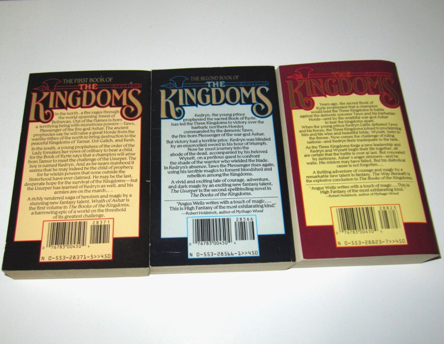 Complete Book of the Kingdoms series by Angus Wells PB #1-3 lot of 3 books