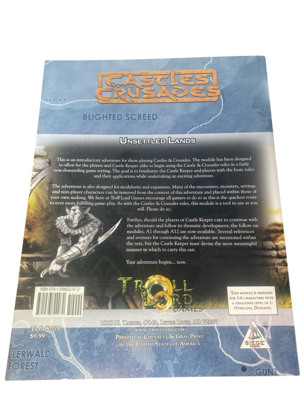 Castles & Crusades A0 The Rising Knight Davis Chenault Troll Lord Games 5A