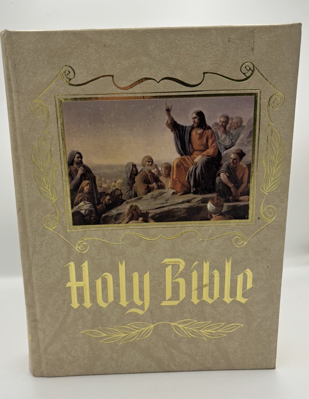 Holy Bible The New American Bible Vtg 1987 Gold Edges Heirloom Family Catholic