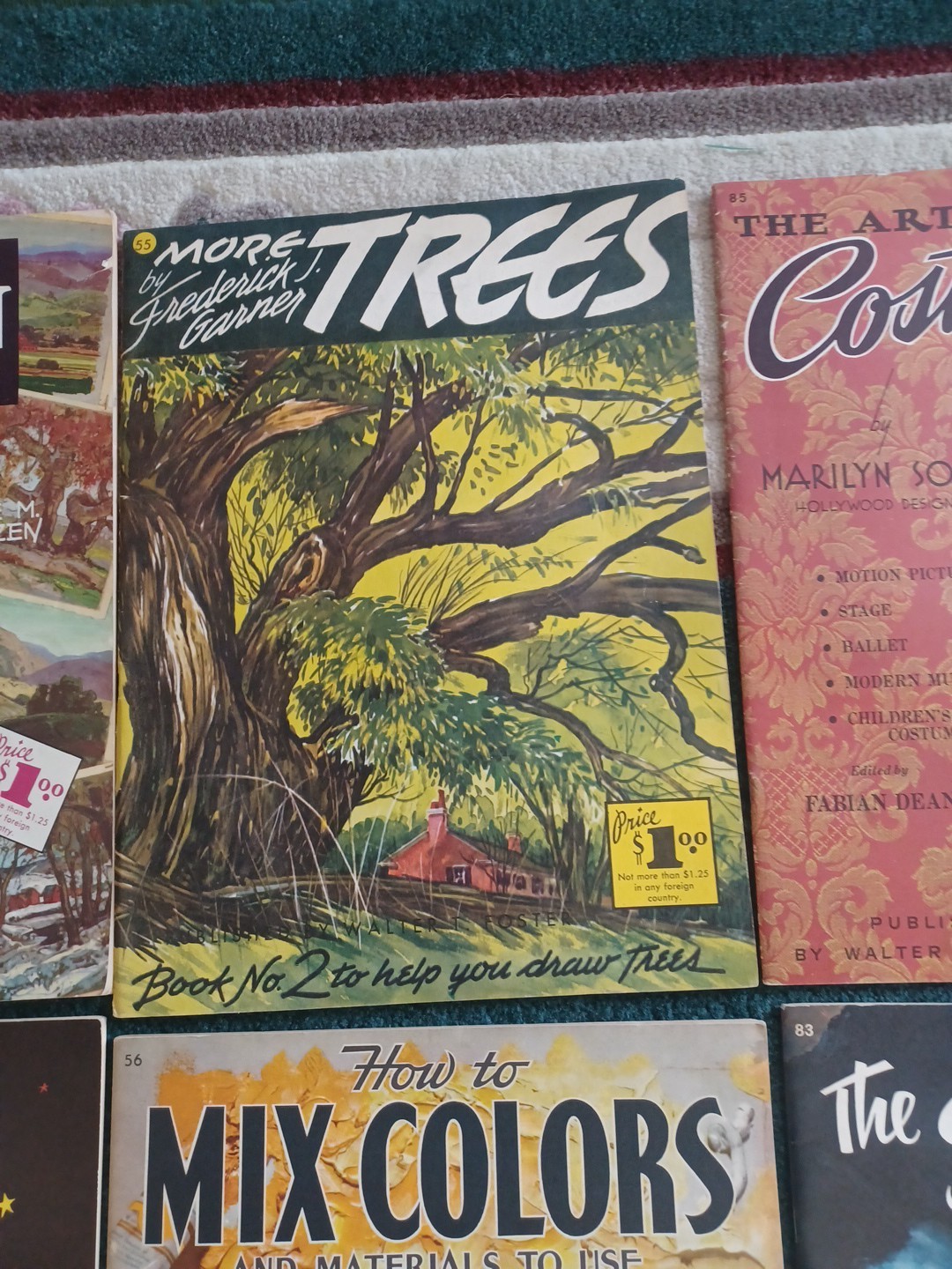 Lot of 10 Vintage WALTER T FOSTER Publication Trees Colors Abstract Landscapes