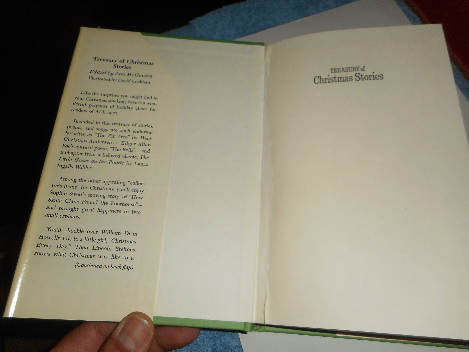 TREASURY of Christmas Stories by Ann Mcgovern 1975 HC/DJ 1st Edition Book FINE