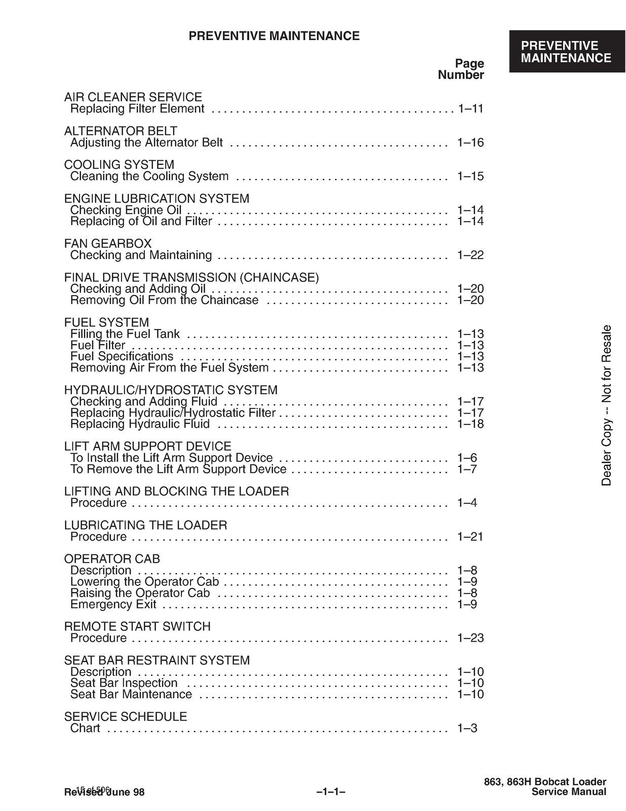 BOBCAT 863 & 863 HIGH FLOW SERVICE MANUAL CLOSURE – JACKET – HUGE FOLDOUTS!