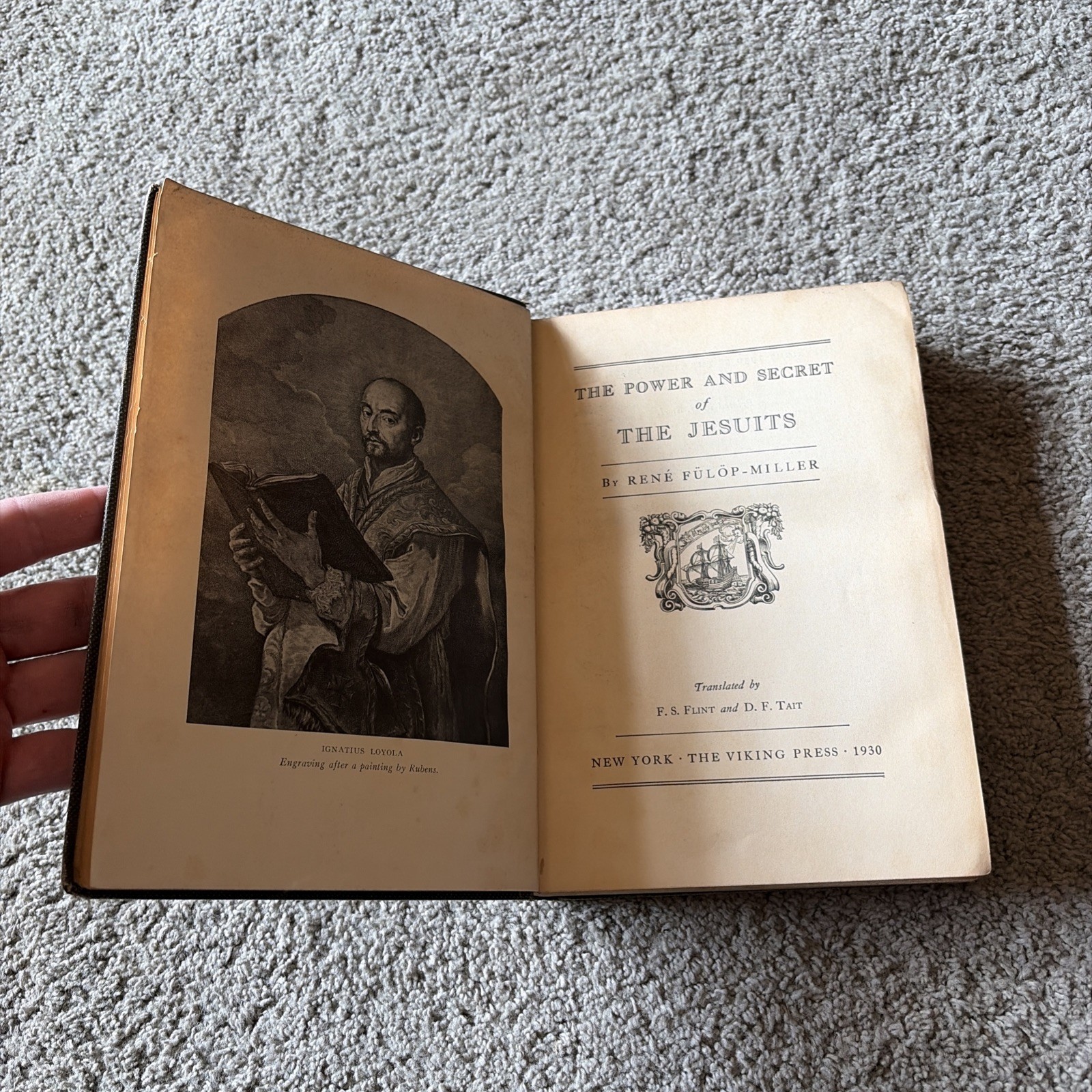 Vintage 1930 The Power and Secret of the Jesuits René Fülöp‑Miller Hardcover