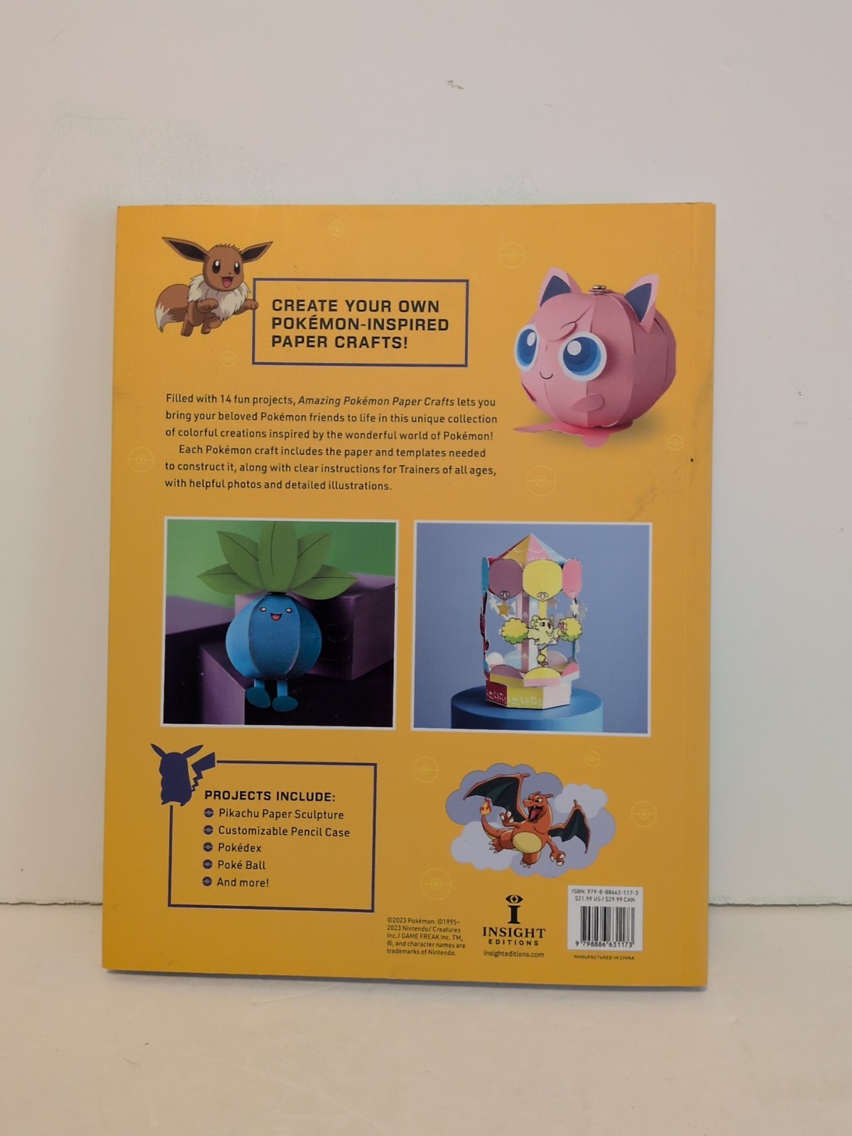 Pokemon Amazing Paper Crafts Paperback Book Matthew Reinhart Official Licensed