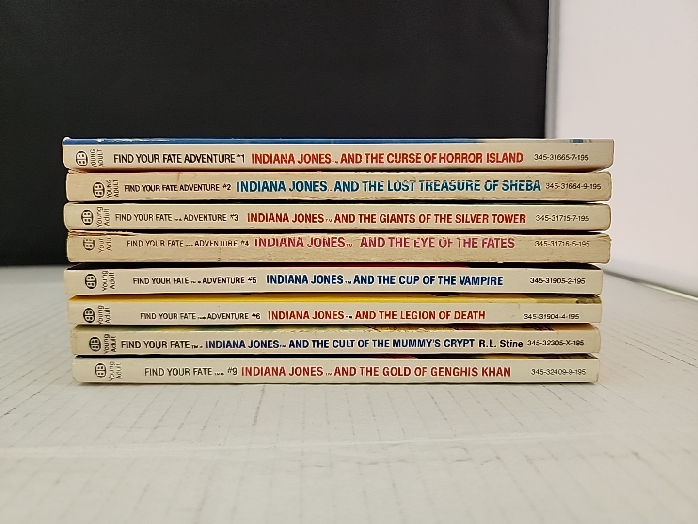 1-7 and 9 Indiana Jones Find Your Fate Adventure books