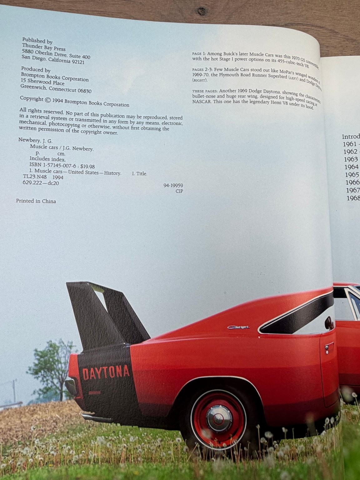 Muscle Cars J.G. Newbery 1994 Illustrated Automotive History Thunder Bay Press