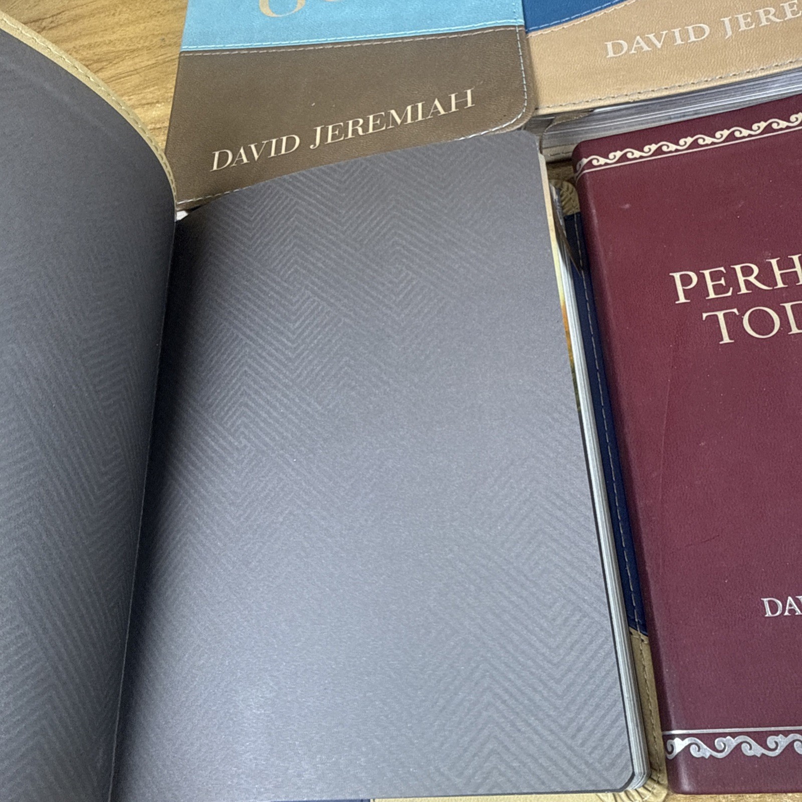 Lot of 5 David Jeremiah Leather Devotional Books Christian Set Leather READ