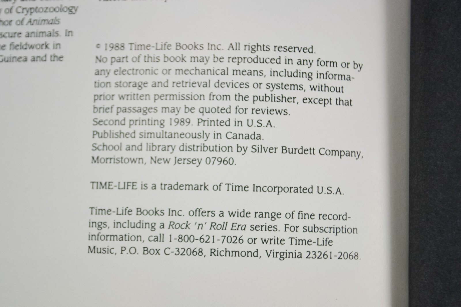 Vintage Time Life HC Mysteries of the Unknown “Mysterious Creatures”