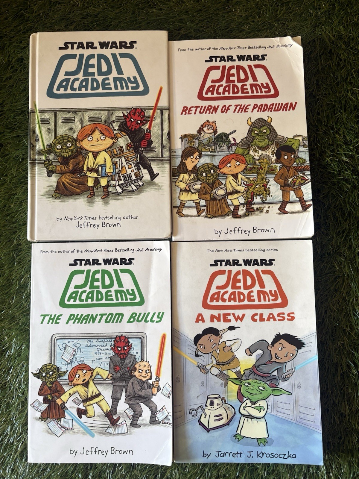 LOT Of 4 Star Wars Jedi Academy Books Jeffrey Brown Jarrett J. Krosoczka