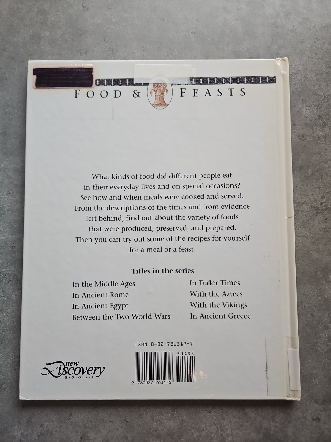 Food and Feasts with the Vikings by Hazel Mary Martell (1995, Library Binding)