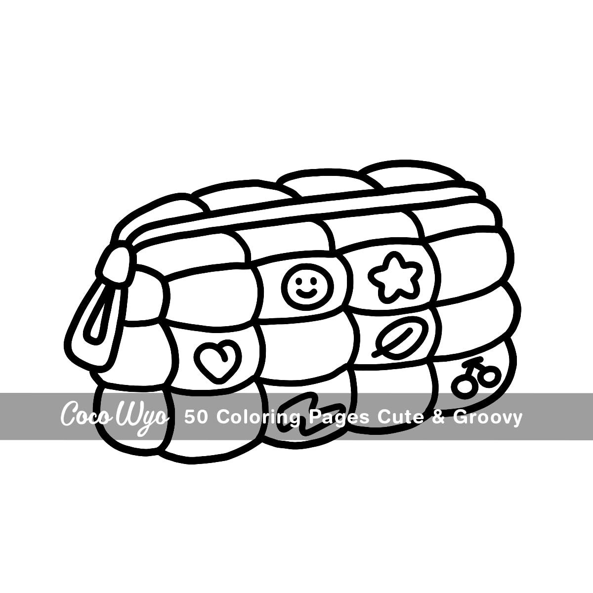 Cute & Groovy Coloring Book for Adults and Kids Bold and Easy Simple and Big