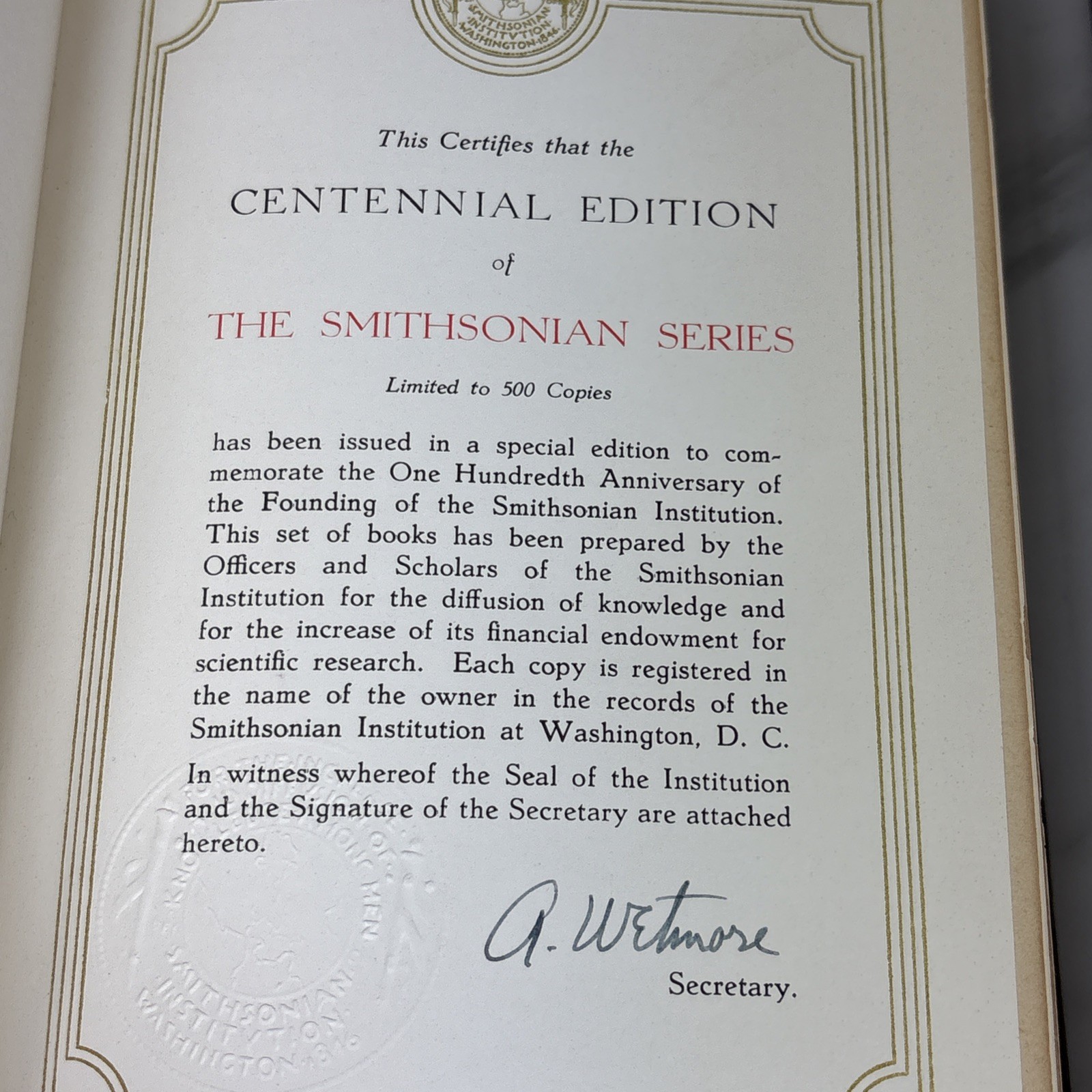 1944 The Smithsonian Institution Scientific Series Complete 12 Vol. Centennial