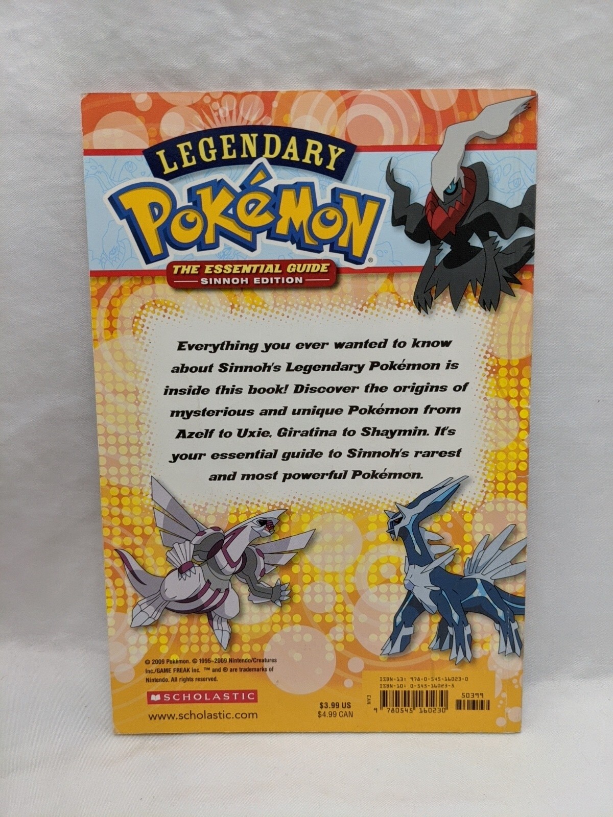 Legendary Pokémon The Essential Guide Sinnoh Edition Scholastic Book