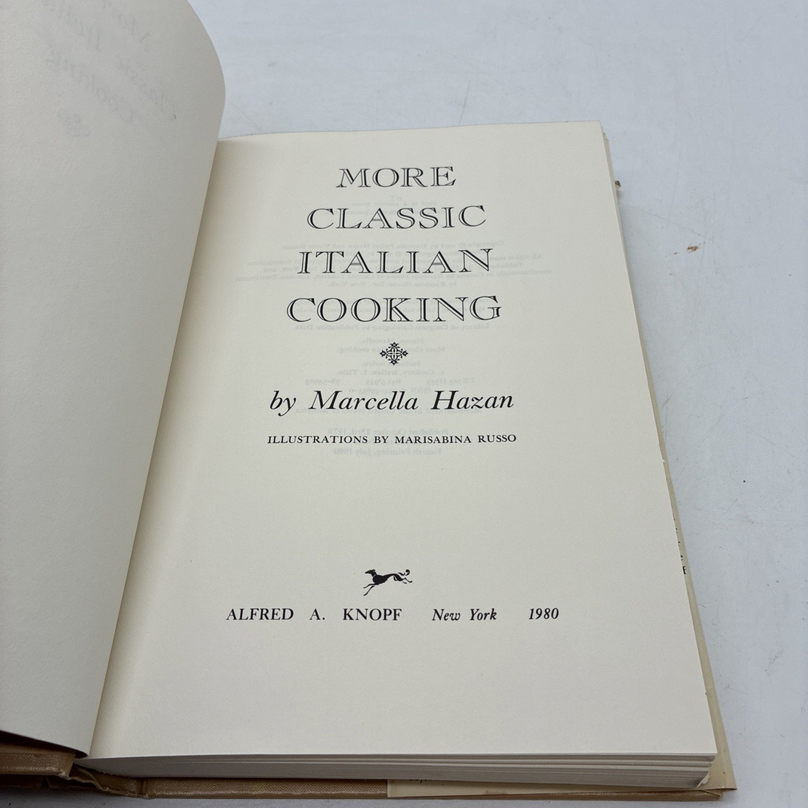 More Classic Italian Cooking by Marcella Hazan (1978, Hardcover)