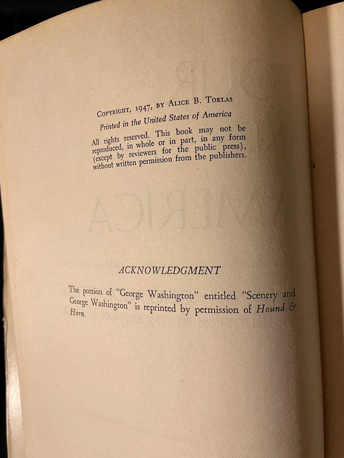 Four in America /STEIN, Gertrude / 1947/ First Edition / HC DJ