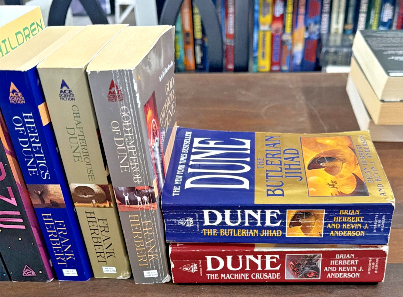 Lot of 6 Complete Frank Herbert Dune Series 1-6 +2 Extras