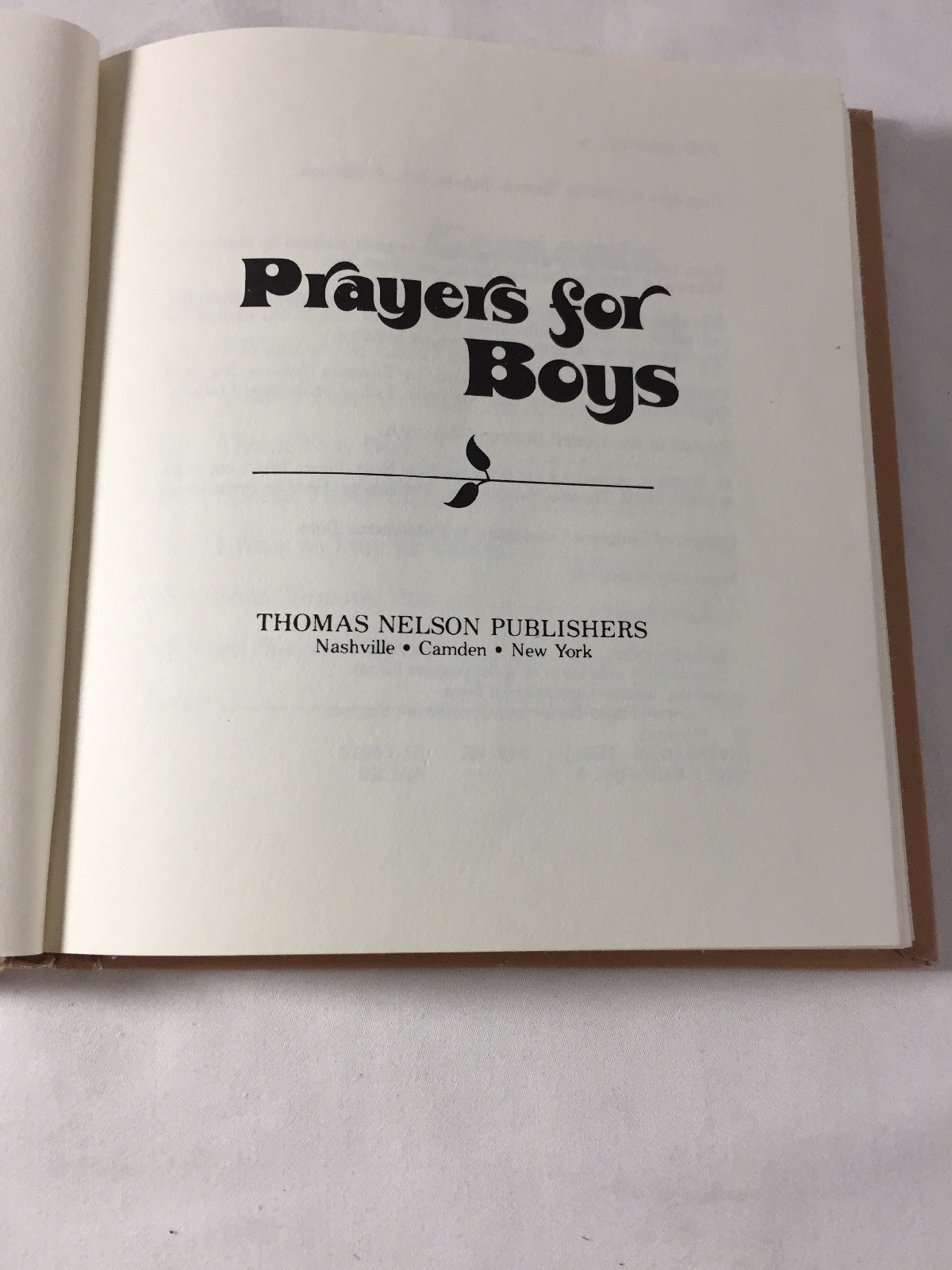 “PRAYERS FOR BOYS” BOOK – 123 PAGES – 1981 – Pocket Size