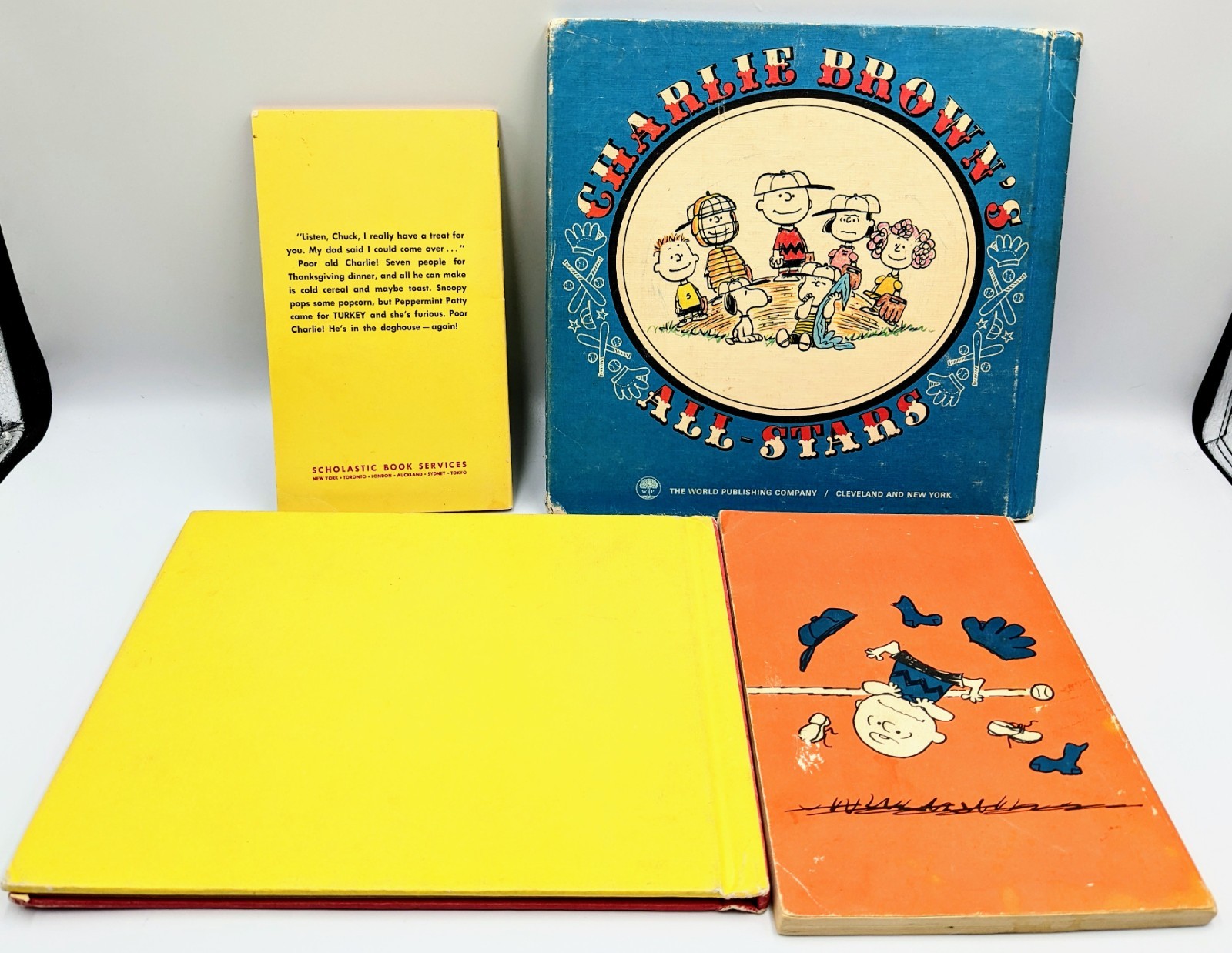 Lot of 4 Charlie Brown Books Softcover Hardcover Several 1st Editions