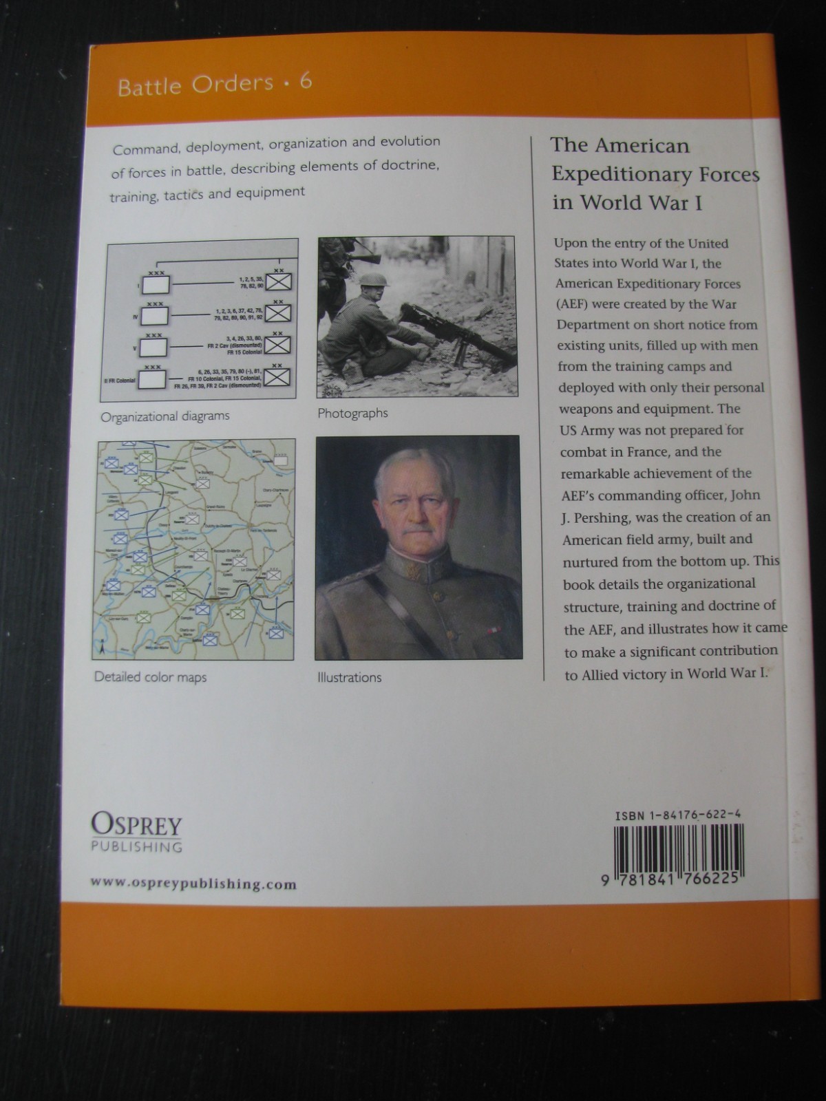 OSPREY BATTLE ORDERS #6 AMERICAN EXPEDITIONARY FORCES IN WORLD WAR I VG/NN
