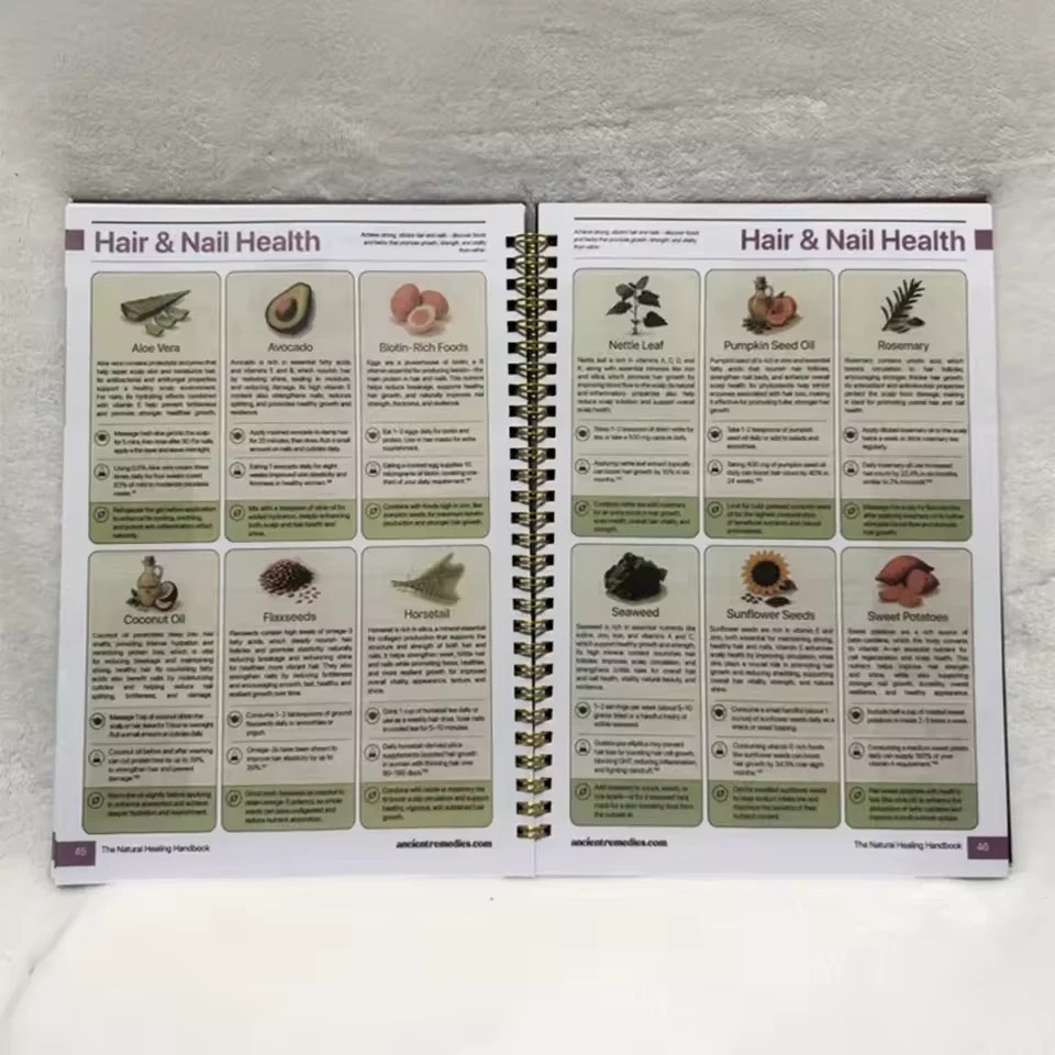 The Natural Healing Handbook, Spiral-Bound Guide for Herbal Remedies and Natural