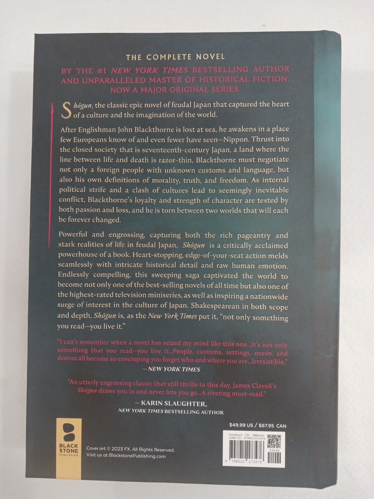 Shogun James Clavell 2023 Blackstone Publishing Asian Saga Japan Hardcover VGC