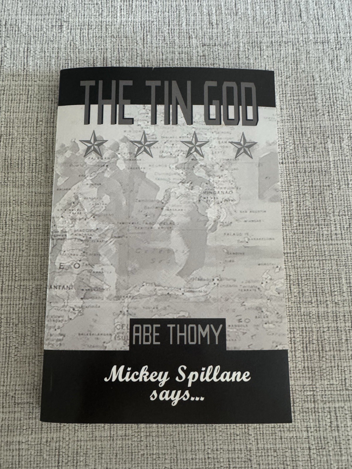 The Tin God Abe Thomy SIGNED 2001 PB Mickey Spillane Blurb SC Author
