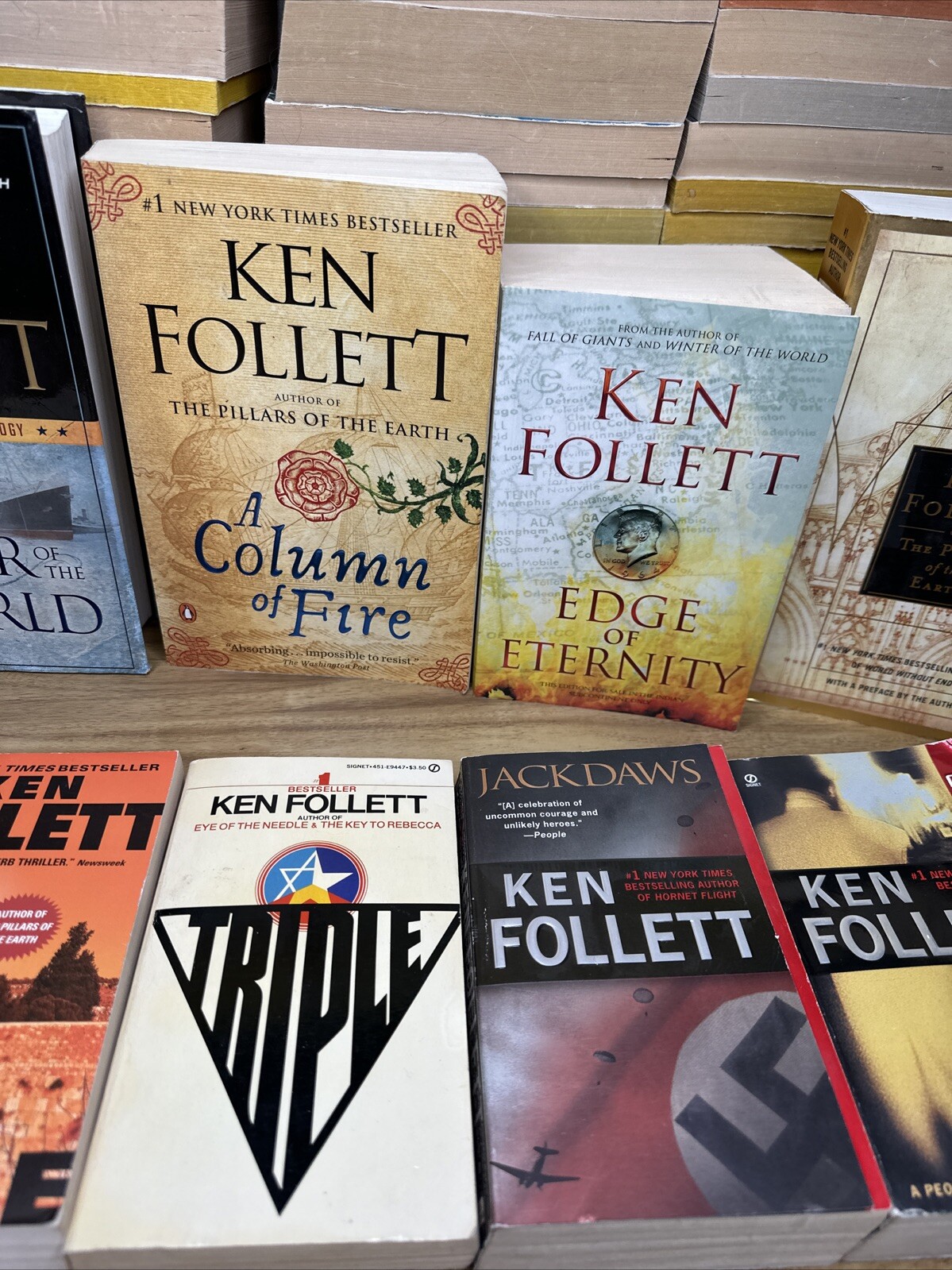 Lot of 11 Ken Follet Hardcover Paperback Books Mixed Winter World Fall Of Giants