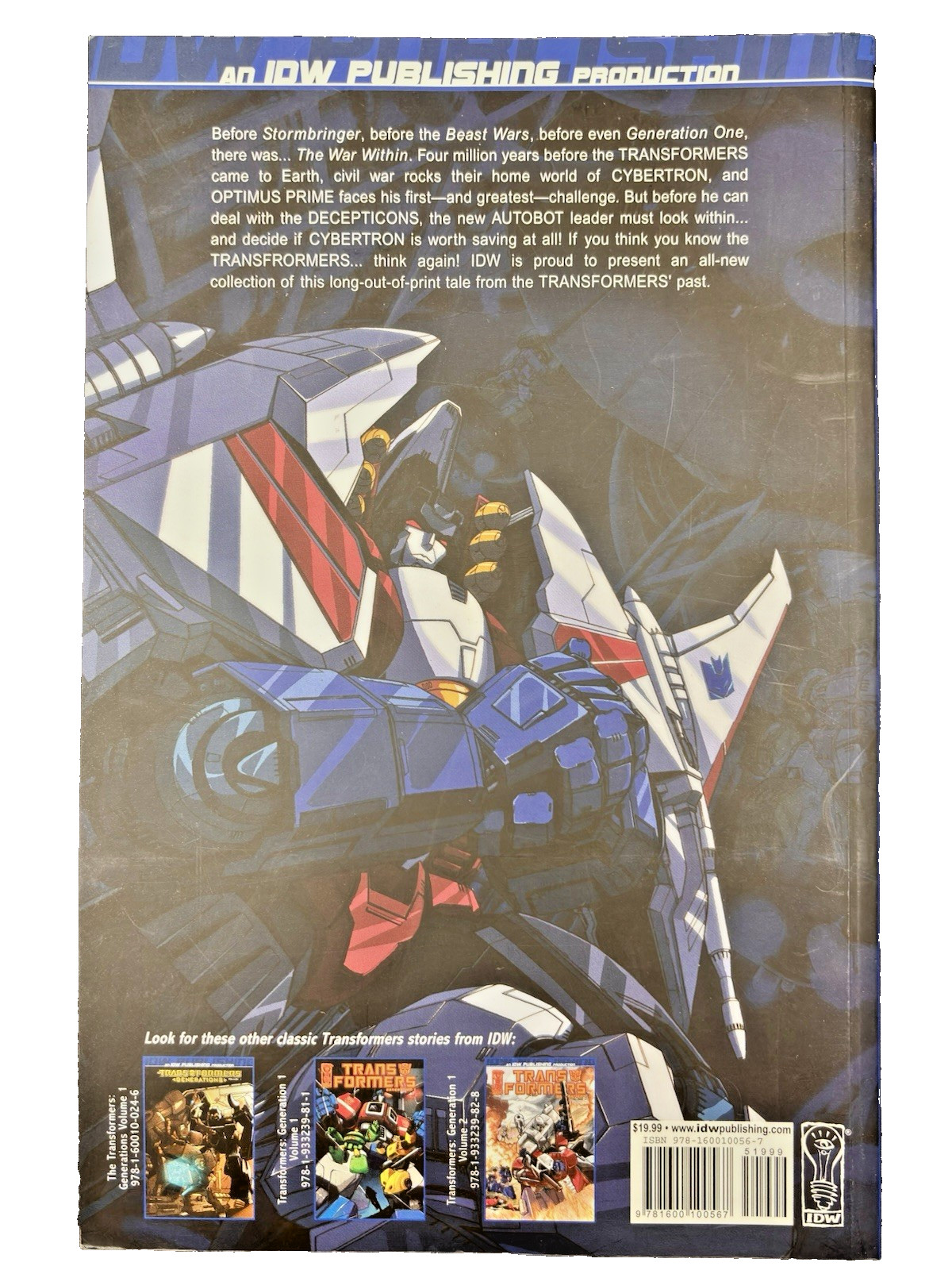 Transformers War Within Vol 1 TPB (IDW 2007) – 1st Printing Furman & Figueroa