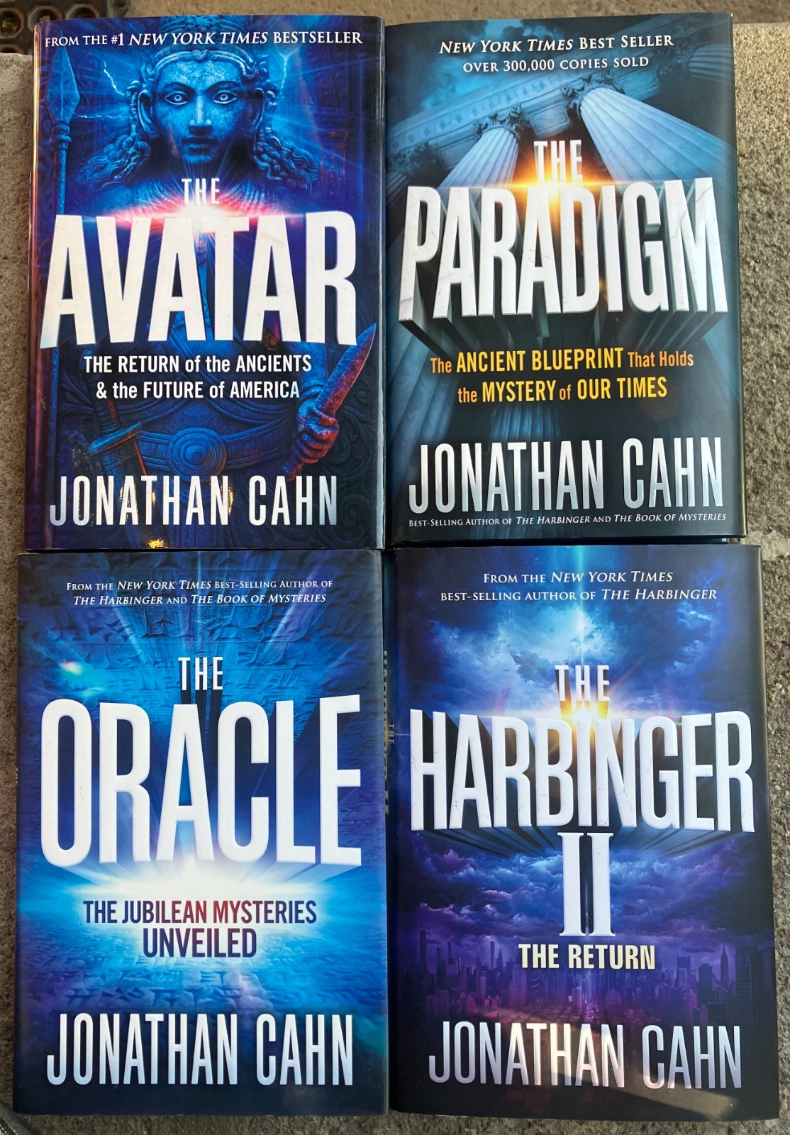 book JONATHAN CAHN lot of 4 hc/dj novels Oracle, Avatar, Paradigm, Harbringer II