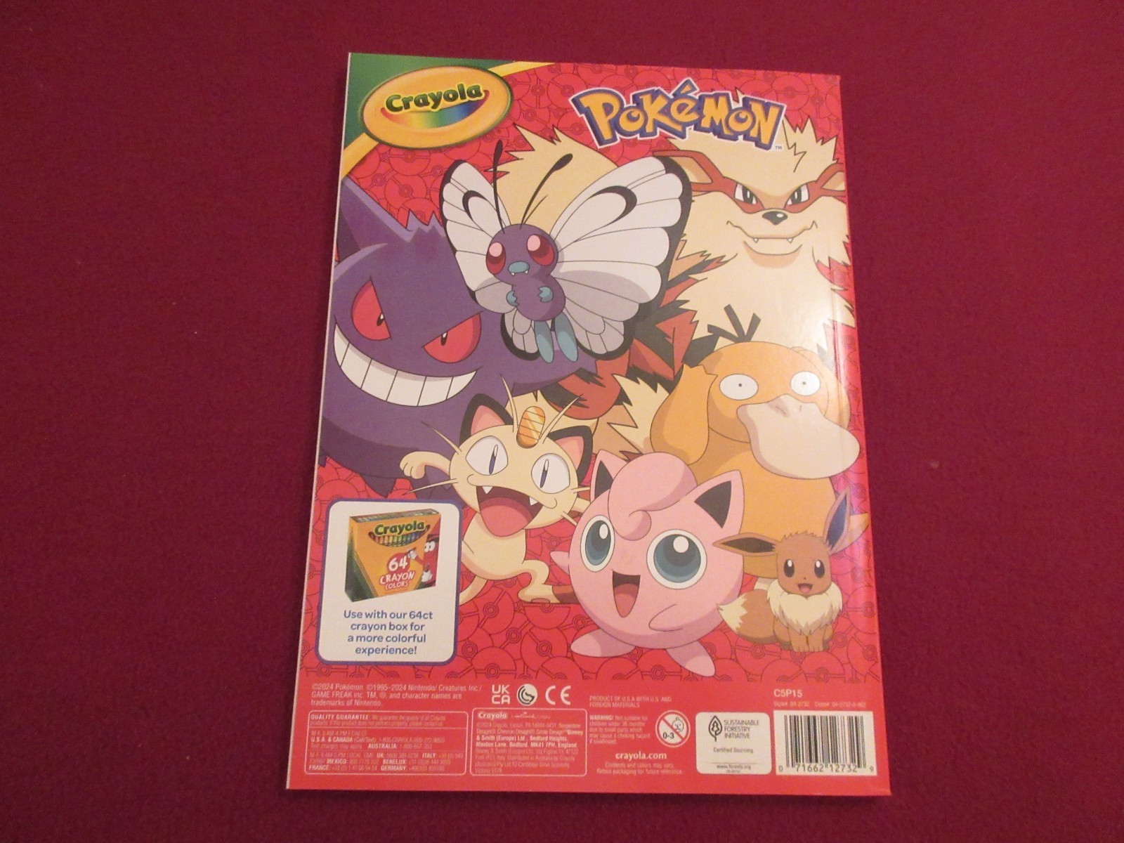 2024 Marvel ” POKEMON ” CRAYOLA Jumbo Coloring & Activity Book 96 PAGES