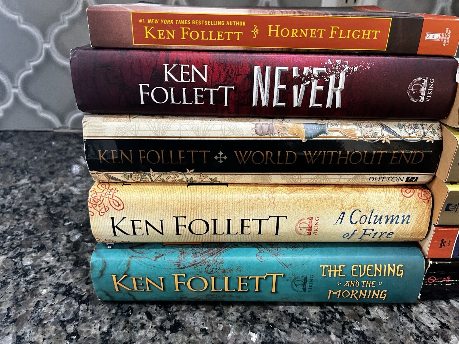 KEN FOLLETT 10 Book Lot from: Kingsbridge Series And Never Hornet Flight Hb Pb