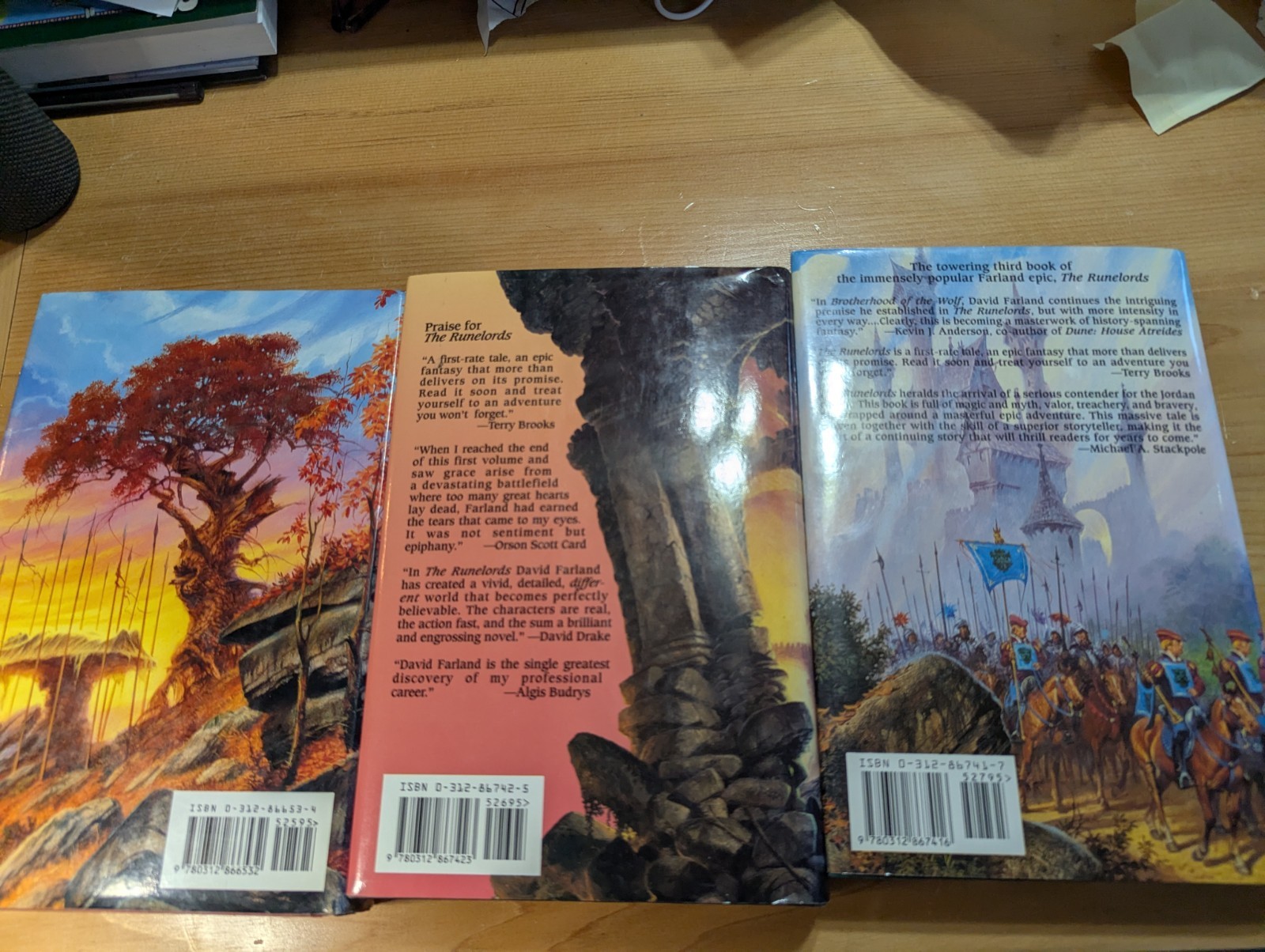 The Runelords- Wizardborn-Brotherhood of Wolf David Farland 1st Edition HBDC TOR